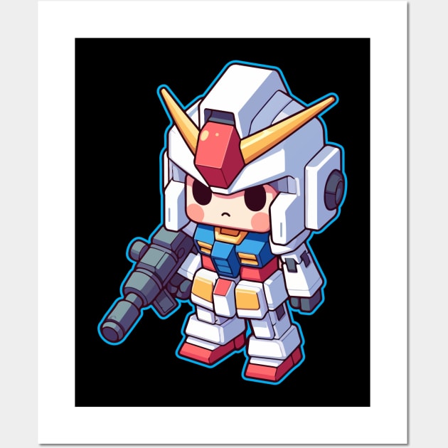 Chibi Gundam Wall Art by Chibi Pops